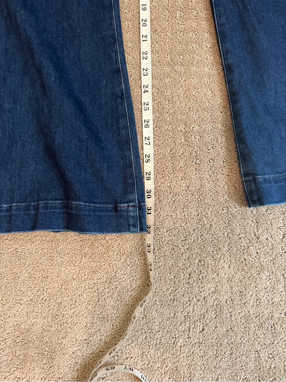 Paige Leenah High Waist Wide Leg Trouser style Jeans, Praline Blue, Size 33 - Picture 9 of 14